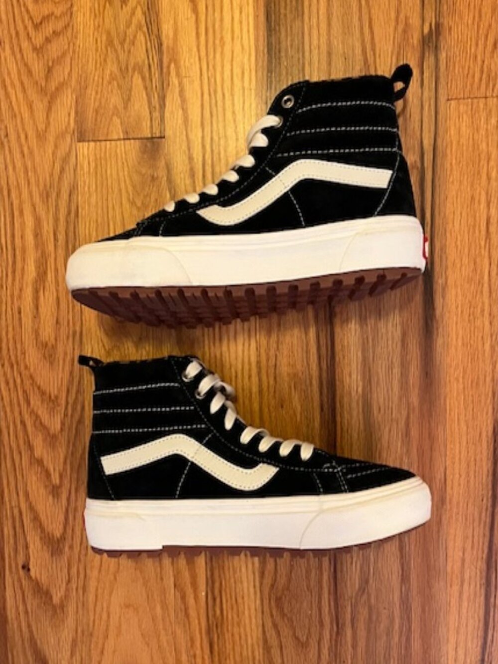 VANS | Black Suede Leopard Print High-Tops - EUC
